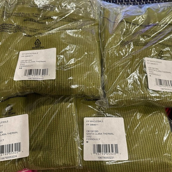 Free People Santa Clara Thermal Long Sleeve Top Ferngully - Picture 4 of 8